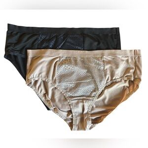 Warner’s Black and Tan Panties with Snakeskin Design